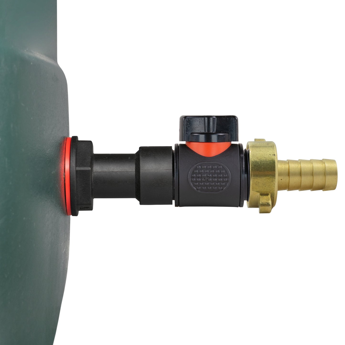 Water Butt Extension Kit 3/4" with In-Line Valve + Brass 1/2" Barb and Drill Bit