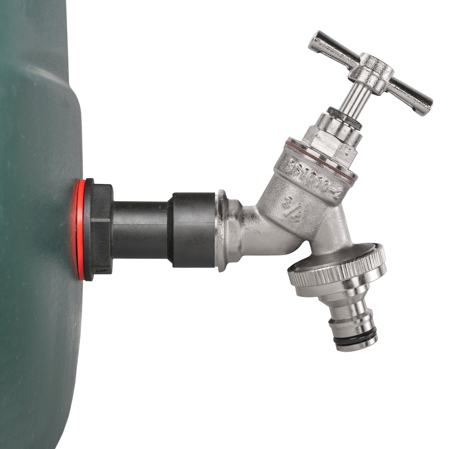 Water Butt Extension Kit 3/4" with Nickel Plated Quick Connect Tap and Drill Bit