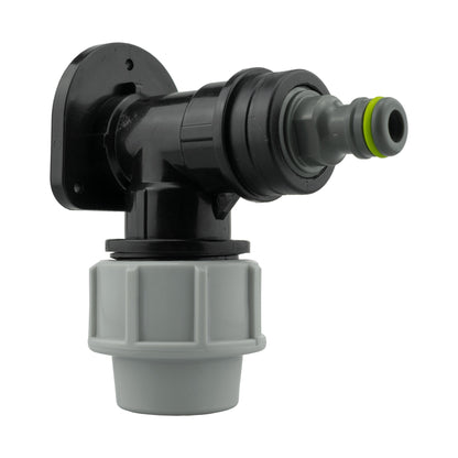 Wall Flange Kit 25mm MDPE + Quick Connector Male