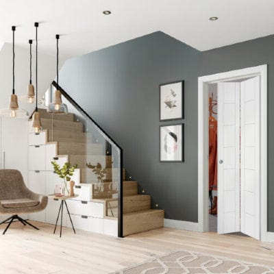 Palermo Bi-Fold Internal White Primed Door