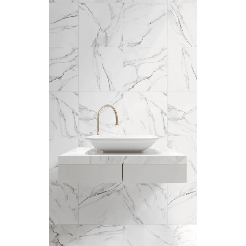 Ski White Cortina Matt 600mm x 600mm (4 per Box)