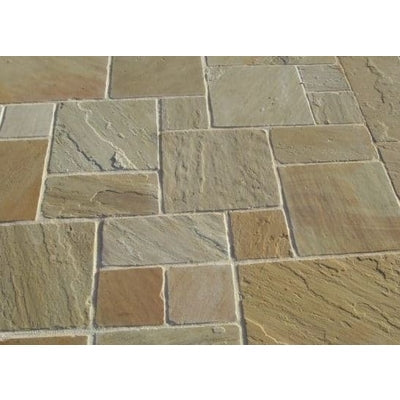 Heritage Mint Fossil Sandstone Paving Pack (19.5m2 - 66 Slabs/Mixed Pack)