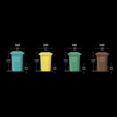 Sextet Wheelie Bin Store - All Sizes