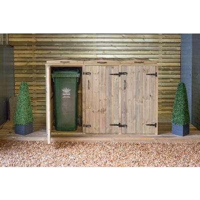 Triple Wheelie Bin Store - All Sizes