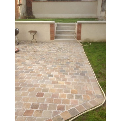 Raj Blend Sandstone Cobbles/Edging Pack (12.3m2 - 420 Mixed Pieces per Pack)