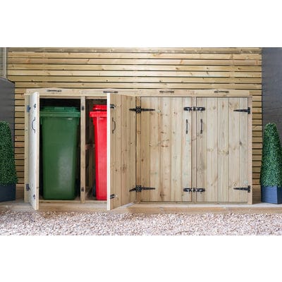 Quad Wheelie Bin Store - All Sizes