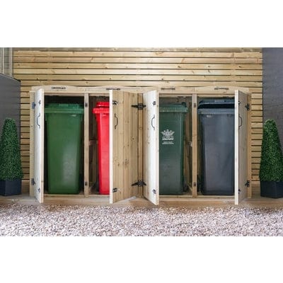 Quad Wheelie Bin Store - All Sizes