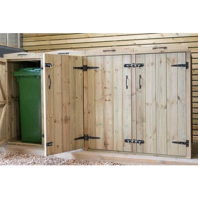 Quad Wheelie Bin Store - All Sizes