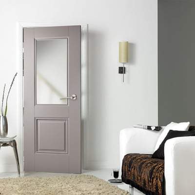 Arnhem Grey Primed 1 Glazed Clear Light Panel - 1981mm x 838mm