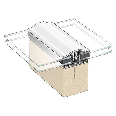 Capex Snap Down (10-25mm) Glazing Bar (6m) - White