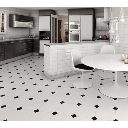 Alaska Octagonal Satin White (10 per Box)