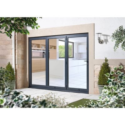 ALuvu Anthracite Grey Folding Sliding External Door - 2095mm x 3595mm