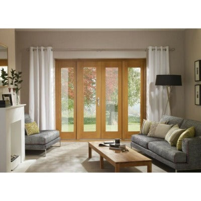 La Porte Pre-Finished Sidelight for External Oak French Doors 1953 x 590mm
