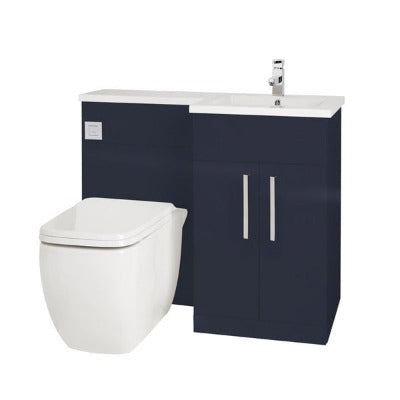 Aquatrend Petite WC Unit, Base Unit & Basin - All Colours