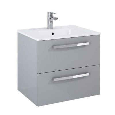 Aquatrend - 2 Drawer Wall Hung Base Unit & Basin - All Colours