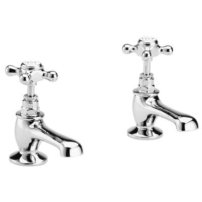 Hex White Basin Taps