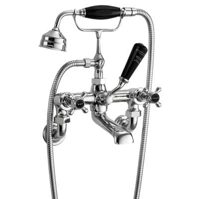 Black Hex Wall Mounted Bath Shower Mixer
