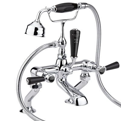 Black Deck Mounted Shower Mixer