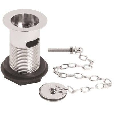 Basin Waste w/ Brass Plug & Link Chain