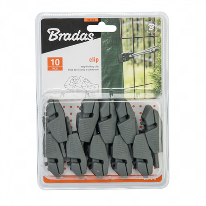 Tarp Clip Gray Slide Type Pack of 10