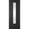 Vancouver Black Ash Pre-Finished Laminate 1 Glazed Clear Light Panel Interior Door - 1981mm x 686mm