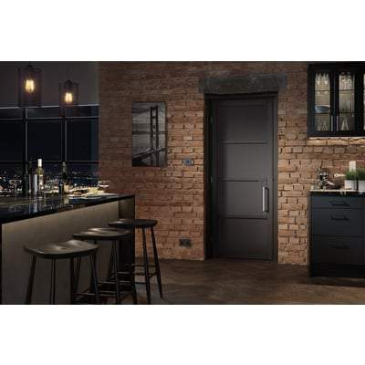 Chelsea Black Primed Panelled Interior Door - All Sizes