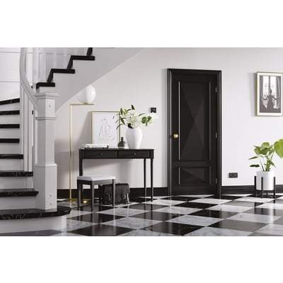 Knightsbridge Black Primed 2 Panel Interior Door - All Sizes