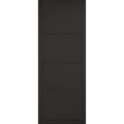 Soho Black Primed Panelled Interior Door - 1981mm x 610mm