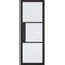 Tribeca Black Primed 3 Glazed Reeded Light Panels Interior Door - 1981mm x 762mm