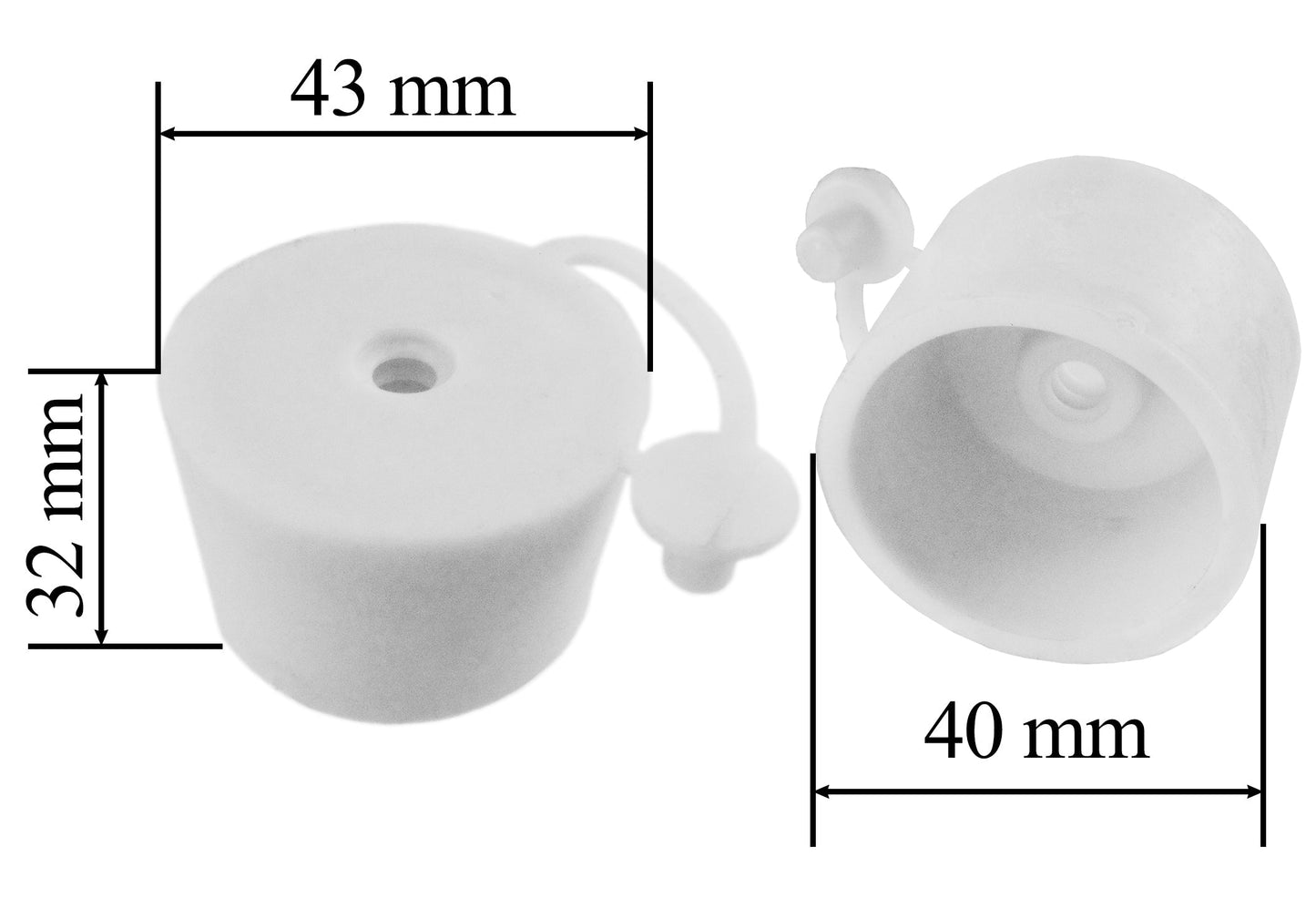 Demijohn Rubber Bung KZ 43 With Cap