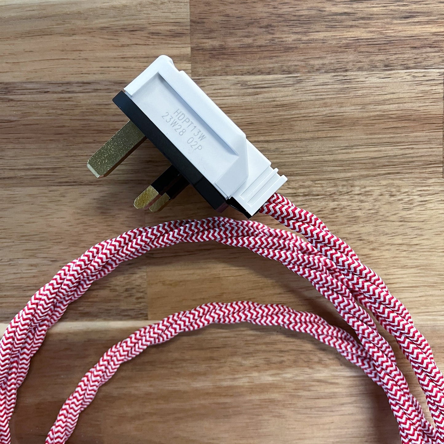 Christmas Red/White/Green Decorative Extension Lead - White Trailing Socket