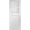 White Primed Cottage with Clear Glass Internal Door