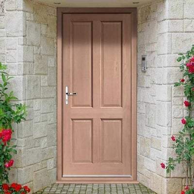 Colonial Hardwood M&T 4 Panel External Door - 1981mm x 762mm