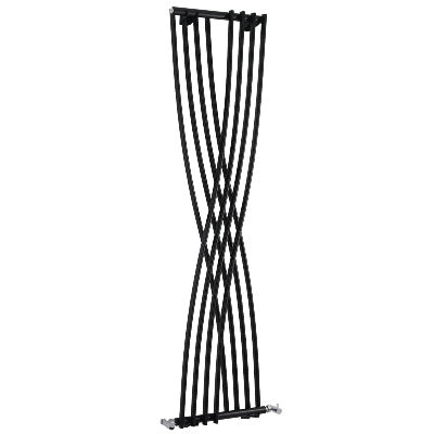 Contour Vertical Anthracite Wall-Mounted Curved Radiator - 1775 x 450mm