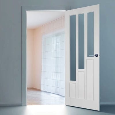 Coventry White Primed 3 Glazed Clear Light Panels - 1981mm x 762mm