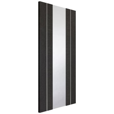 Forli Pre-Finished Dark Grey Internal Door with Clear Glass