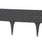 Lawn Edging, Plastic Palisade Rattan Effect, 2.4m, Deep Grey