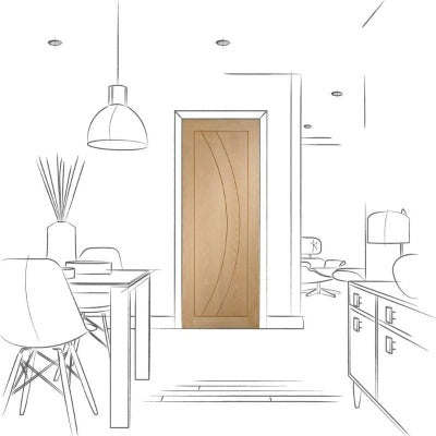 Salerno Internal Oak Fire Door - All Sizes