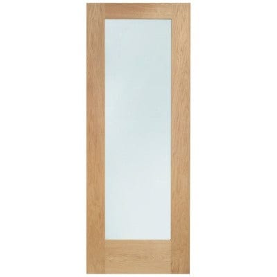 Pattern 10 Pre-Finished Internal Oak Door with Obscure Glass - All Sizes