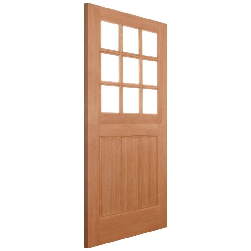 Stable Hardwood M&T Straight Top 9 Unglazed Light Panels External Door - 1981mm x 838mm