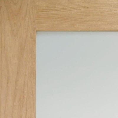 Shaker 4 Light Internal Oak Door with Clear Glass Fire Door - All Sizes