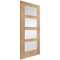 Shaker 4 Light Internal Oak Door with Clear Glass Fire Door - All Sizes