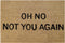 Doormat 60cm x 40cm - 'Oh No! Not You Again' - Absorbent Coir Mat for Indoor/Outdoor