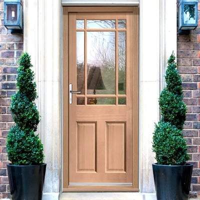 Warwick Hardwood M&T 9 Unglazed Light Panels External Door - 1981mm x 762mm
