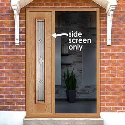 Universal Oak Unfinished 1 Double Glazed Lead Panel External Door Sidelight - 2057mm x 457mm