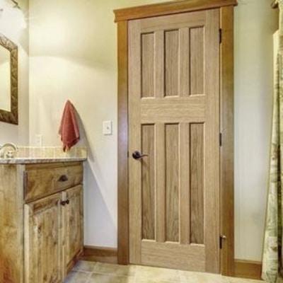 Oak 60's Style Panelled Un-Finished Internal Fire Door FD30 - All Sizes