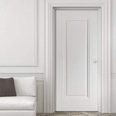 Eindhoven White Primed 1 Panel Interior Door - 1981mm x 762mm