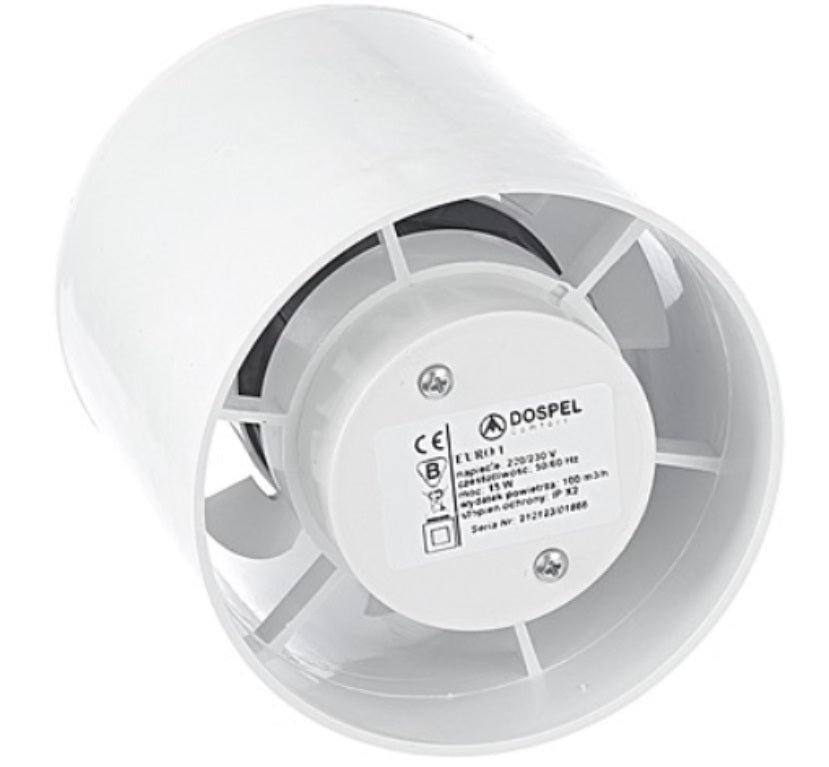 Euro 3 In Line Bathroom Fan 150mm