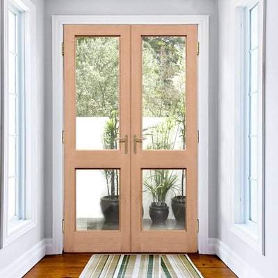Hemlock 2XGG 4 Unglazed Light Panels Pair External Doors - 1981mm x 915mm