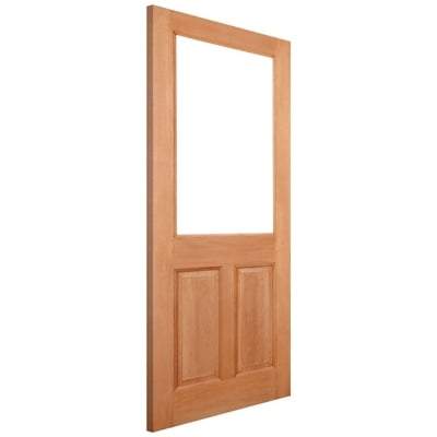 2XG Hardwood Dowelled 1 Unglazed Light Panel External Door - All Sizes